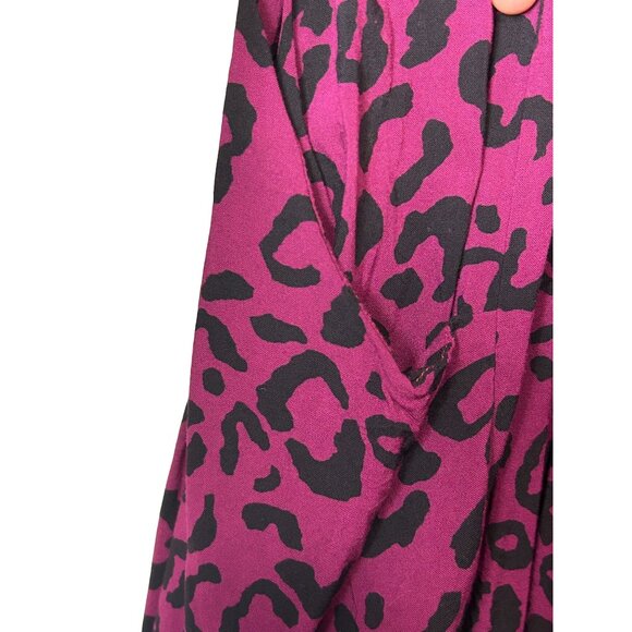 Torrid Black Animal Print Faux Wrap Dress 2X - Picture 4 of 7